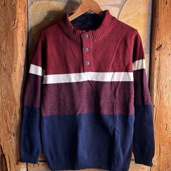 Commerce Jimmy Button Mock Neck Sweater 🫶 - Picture 3 of 9